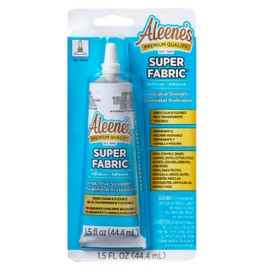 Aleene's Super Fabric Glue, Platinum Bond Adhesive, Super-Strong, Ultra Flexible, Permanent, UV and Waterproof, 1.5 fl oz