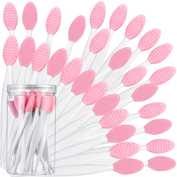 Patelai 30 Pcs Lip Scrubber Exfoliator Double-sided Lip Scrub Brush