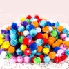 Blausky Pack of 300 Mini Pompoms, Round Pompoms, Plush Pompoms