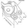 QCAA Zinc Die Cast Window Sash Lock, Antique Brass Brushed,
