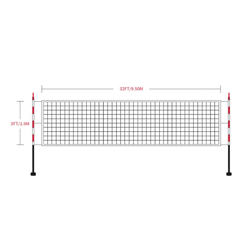 Sanung 32 FT x 3 FT Volleyball Net, Professional Training