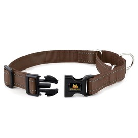 PLUTUS PET Reflective Martingale Collar with Quick Snap Buckle,No Pull Dog Choker Collar for Small Medium Large Dogs,XS, Chocolate