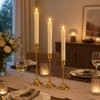 CMTDRE Candlestick Holder Set of 3, with 3 Flameless Candles