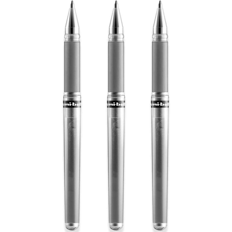 uni-ball Signo Pen Broad Metallic Gel Ink Rollerball - Metal