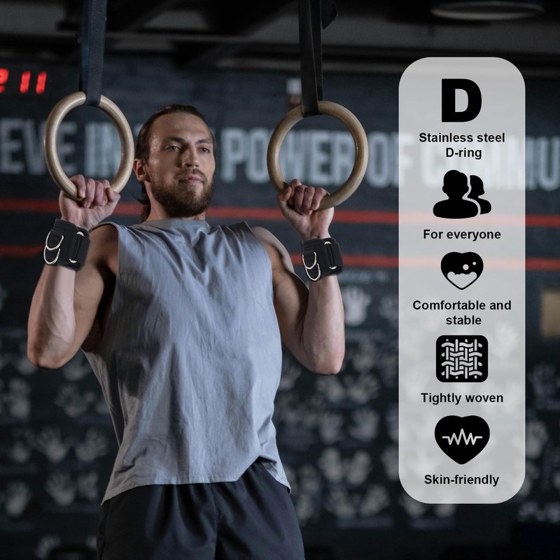 Tinoaly 2 Pcs Arm Straps for Weight Lifting with D