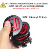 Honda SET OF 4 BLACK-RED 69 mm/2.72in Wheel Center Caps