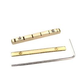 Kaynes 42mm Adjustable Guitar Nut - Brass Metal Electric Guitar Height Adjustable Nut for Fender Telecaster Tele TL Stratocaster Strat ST Style Electric Guitar