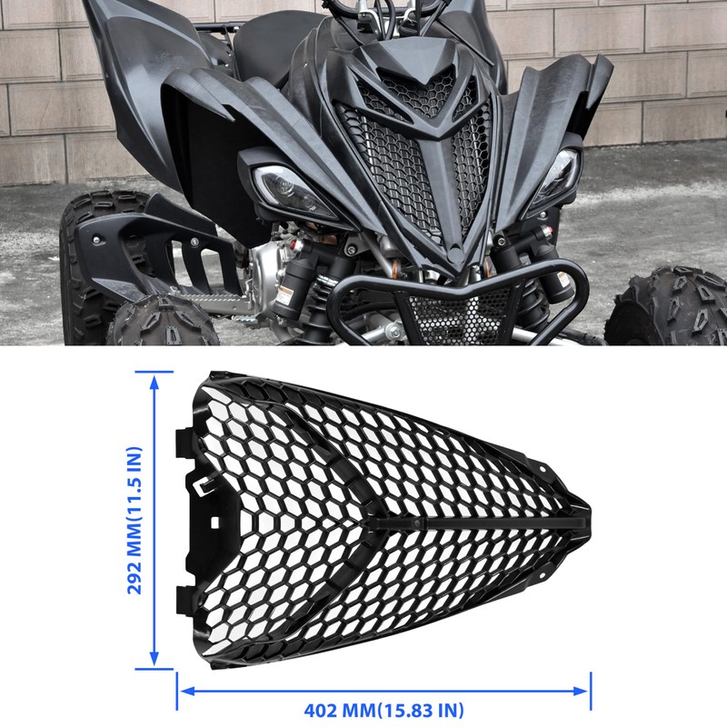 SAUTVS Mesh Grill Radiator Guard Protector for Yamaha Raptor 700,