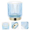 DOITOOL Cosmetic Brush Holder Thickened Glass Pencil Container Blue Small