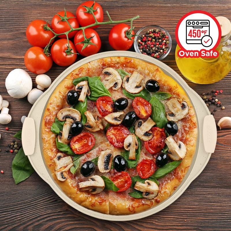 Bakken Pizza Baking Pan - Round Perforated Carbon Steel Pan
