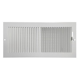 Hart & Cooley 661 Series 12" x 5" White Ceiling or Sidewall Register 6611205 (Fits a 12" x 5" Hole)