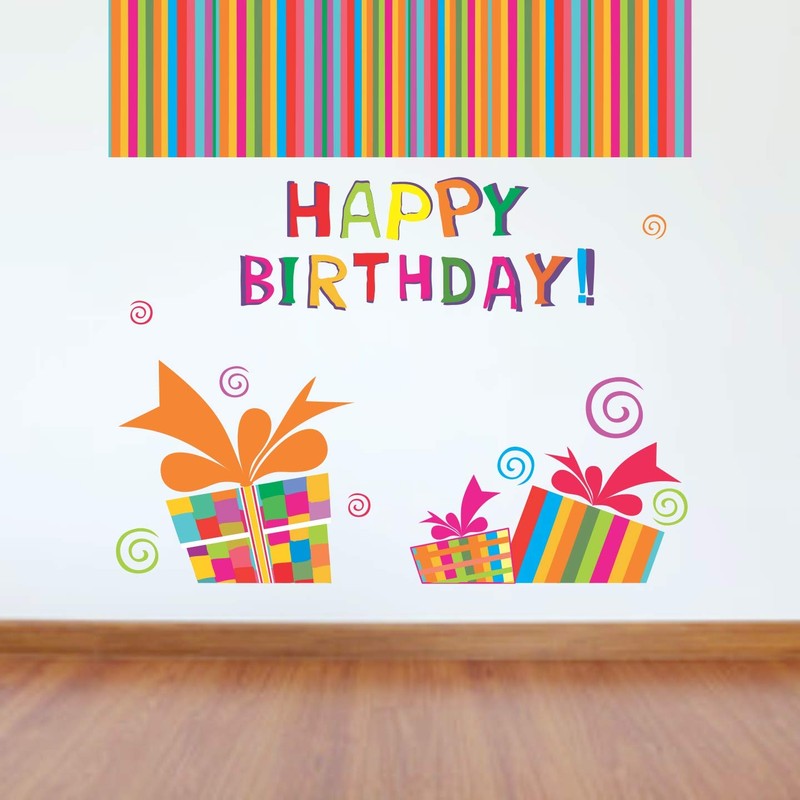 StickMe 'Happy Birthday Decorative - Creative - Colorful - Wall