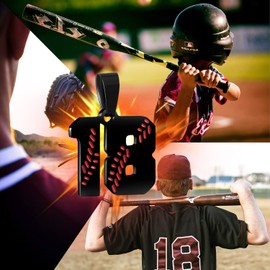 SKQIR Number Necklace for Men Baseball Black Baseball Jersey Number Pendant for Athletes Number Chain for Boys Sport Stainless Steel Baseball gifts（Black Number：4)