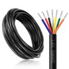 DEKIEVALE 22 Gauge 7 Conductor Electrical Wire, 10FT 22AWG Black