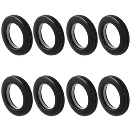 BokWin 8 Pack 1-9/16" (40mm) Inner Diameter Curtain Grommet, Black Clip on Eyelet Rings Eyelet Curtain Rings