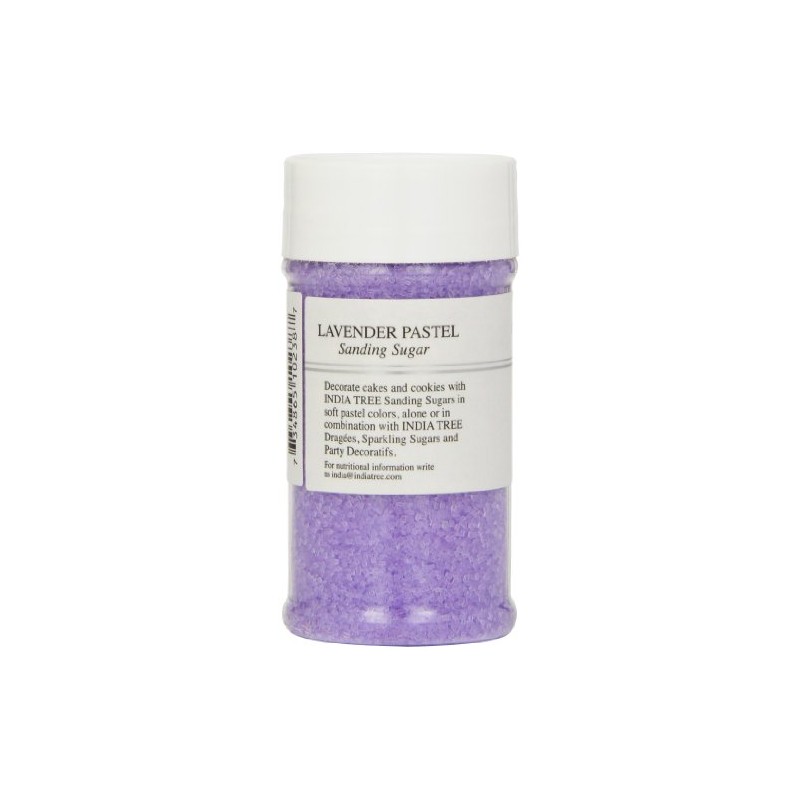 India Tree Lavender Pastel Sanding Sugar, 3.5 oz