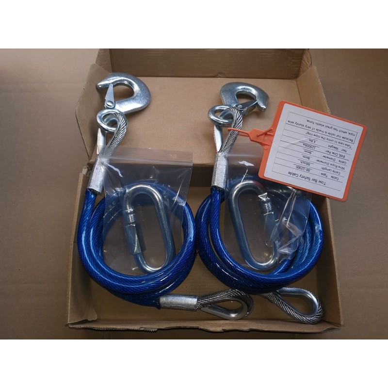 DLLRV Trailer Safety Chains Cables 68 inch for Towing Bar，12000