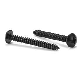 #10 x 1-1/4" Wood Screw 100Pcs Truss Head Phillips 18-8 (304) Stainless Steel Fast Self Tapping Screws Black Oxide by SG TZH