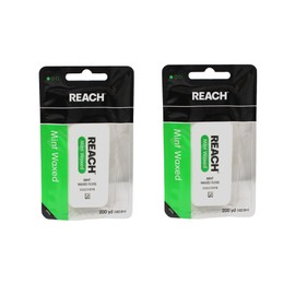 Reach Dental Floss, Waxed, Mint, 200 Yard (Pack of 2)
