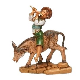 Kaiertcat Fontanini 59808 Dominic Boy with Donkey 5" Scale Nativity Figurine