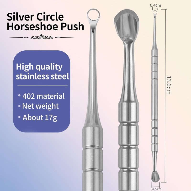 Wjelet 2 in 1 Manicure Cuticle Pusher Ring Design Suitable