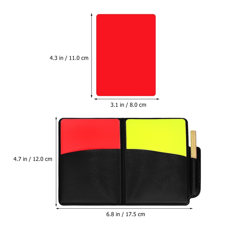 Toyvian Soccer Referee Card Sets: 2 Packs Red and Yellow