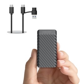 OSCOO 512GB Portable SSD – USB 3.2 Gen 2x2 External Solid State Drive, Up to 2000MB/s, Dual USB-C & USB-A, Compatible with Smartphones, Laptops, Tablets, Smart TVs, Cameras, Game Consoles