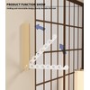 Natural Wood Folding Clothes Hanger Rack for Laundry Room, Wall
