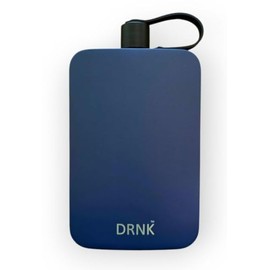 DRNK Stainless Steel Flat Reusable Slim Water Bottle Leak Proof| Non Toxic | BPA Free | Powder Coated | 500ml (Navy)