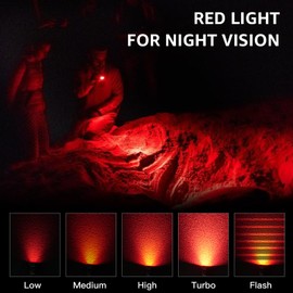 Sofirn SR20 MINI, 1200LM, Torch with 5 Red Light Modes, 150LM Red Light, IPX8 Waterproof, Mini Torch with Lanyard and Tail Magnet, Small Torch for Outdoor Activities, Hunting, Camping, and Fishing