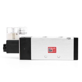 SNS Electric Solenoid Valve 5/2 Port 1/2 NPT Inlet Single Coil Pilot-Operated 4V410-N15/DC24V
