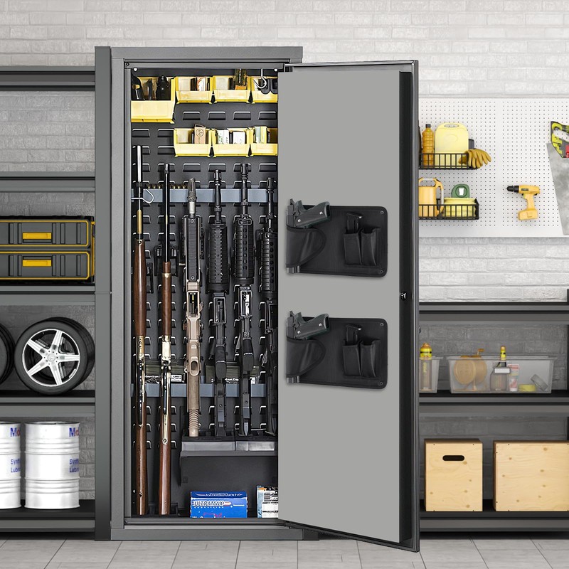 Threehome Upgraded Gun Safe Door Organizer with Strong Adhesive Hook