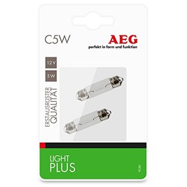 AEG Automotive Light Plus C5W SV8.5-8 5W 97281 (Pack of 2)