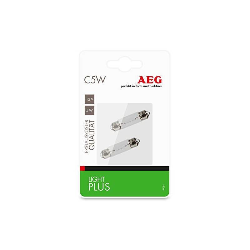AEG Automotive Light Plus C5W SV8.5-8 5W 97281 (Pack of