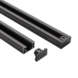 mirrea Black H Type 4-feet Track for Ceiling Track Lighting Pack of 2