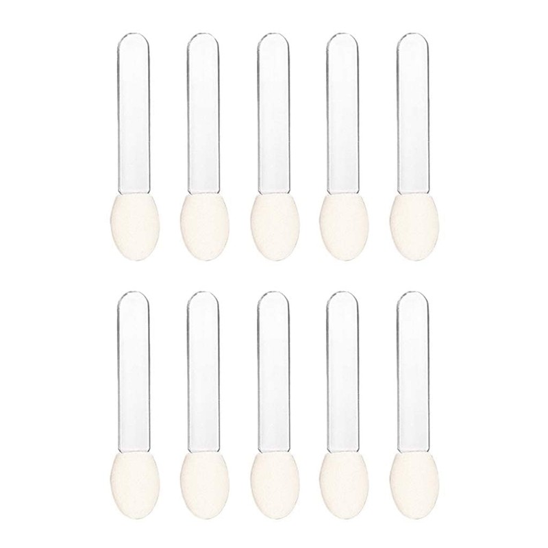 10 Pcs Transparent Eyeshadow Applicator Eyeshadow Brush Makeup Tools, Sponge
