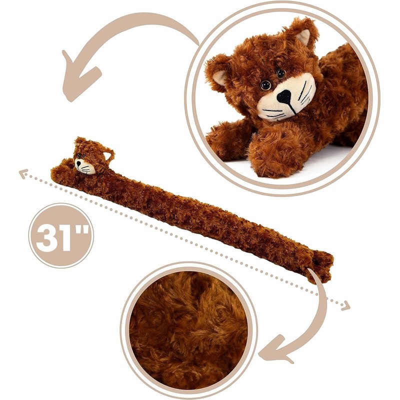 The Magic Toy Shop Brown Cat Novelty Draught Excluder Cushion