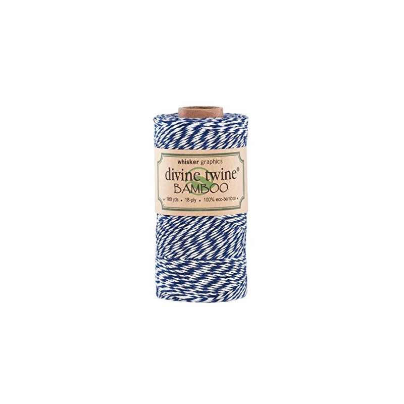 Divine Twine Eco-Bamboo, Navy/White