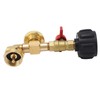 Propane Refill Adapter with Pressure Gauge and On Off Control