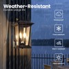 Smeike Dusk to Dawn Outdoor Wall Lantern, Large Exterior Wall