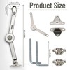 2 Pieces Soft Close Folding Hinge Zinc Alloy Lid Support