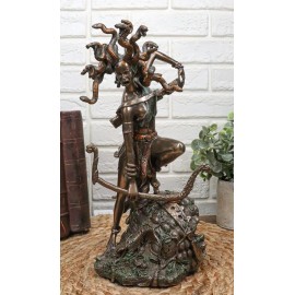 Greek Goddess Medusa Drawing Bow And Arrow Figurine Gorgon Sister Stone Gaze