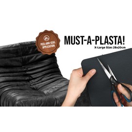 MastaPlasta Original Self-Adhesive Leather Repair Patch - Pink 11" x 8" (28 x 20 cm), Instant Upholstery-Quality Scratch & Tear Repair for Sofas, Car Interiors, Bags, Vinyl & More