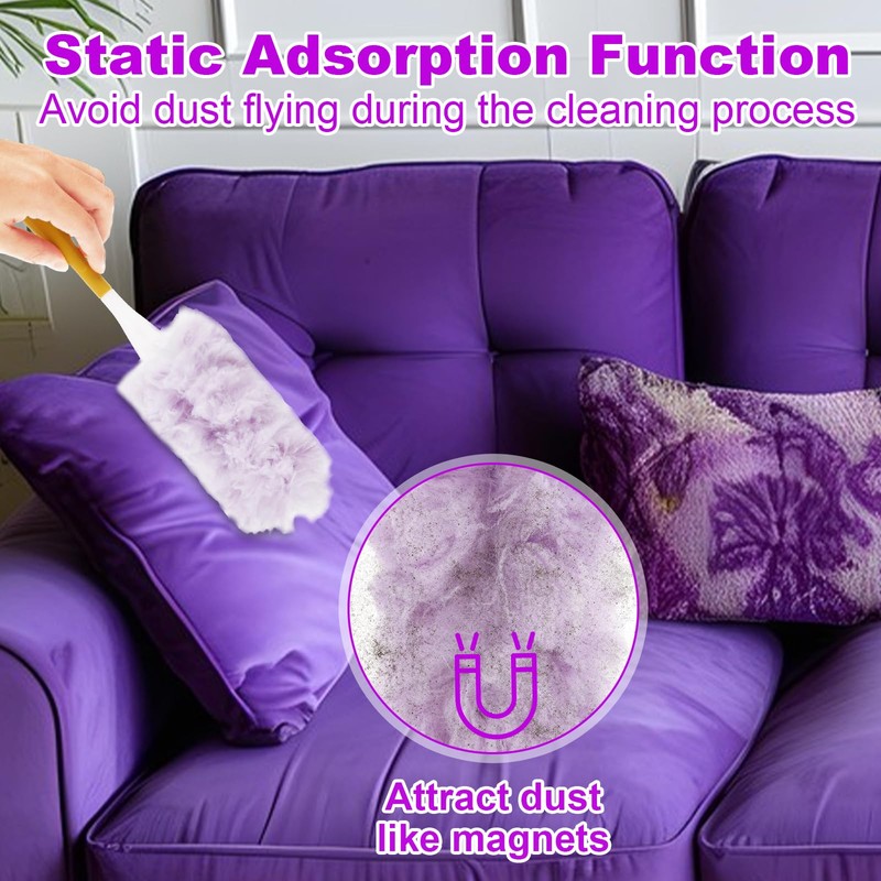 LISHINE 50 Count 360 Heavy Duty Duster Refills Bulk Compatible