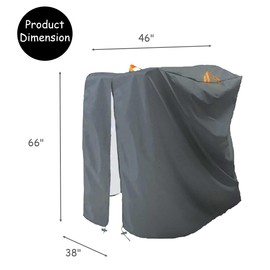 King Mills 420D Treadmill Cover Waterproof Outdoor or Indoor Storage, Ideal as Elliptical Cover and Outdoor Treadmill Cover with 2 Reflective Handles for Running Machine,Folded