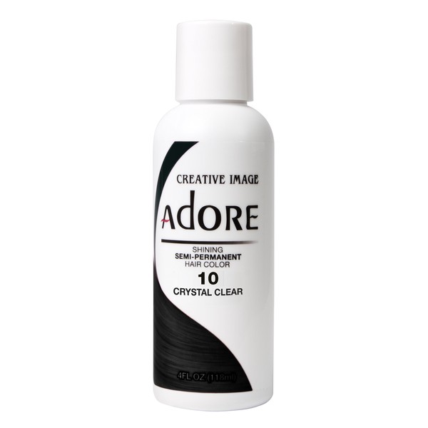 Adore Semi-Permanent Haircolor, 010 Crystal Clear, 4 Fl Oz (AD-10)