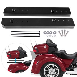 Sresk Detachable Tour Pack Relocator Kit Adjustable 1''-3'' Extend Trunk Luggage Mounting Plate Rack for 2014-2025 Harley Touring Road King Electra Street Glide Trikes Tri Glide