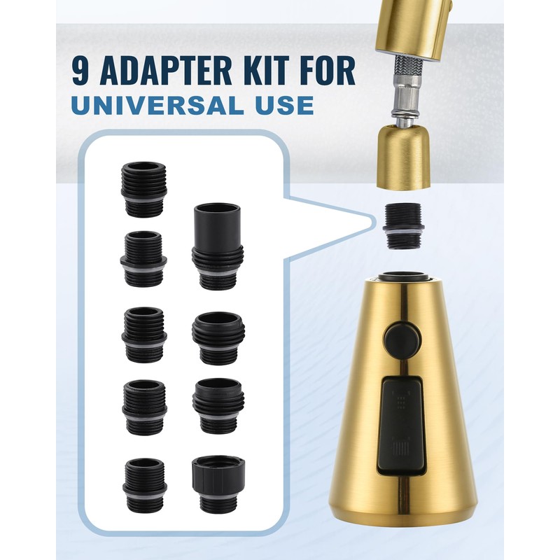 Pull Down Spray Head Replacement - for Kitchen Faucet Sprayer