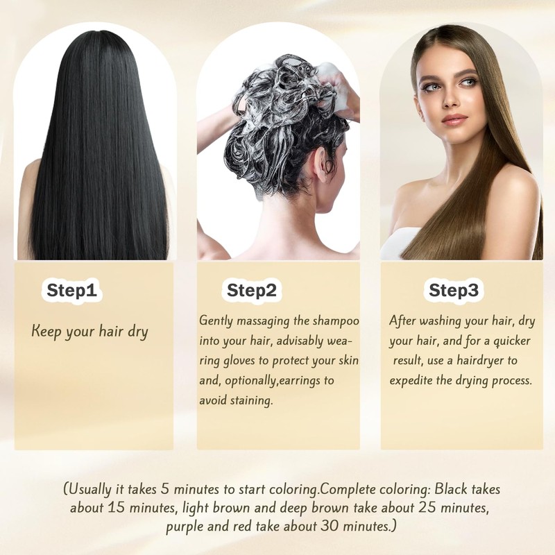 Nova Hair Dye Shampoo,Nova Hair Instant,Nova Hair Dye Shampoo 3