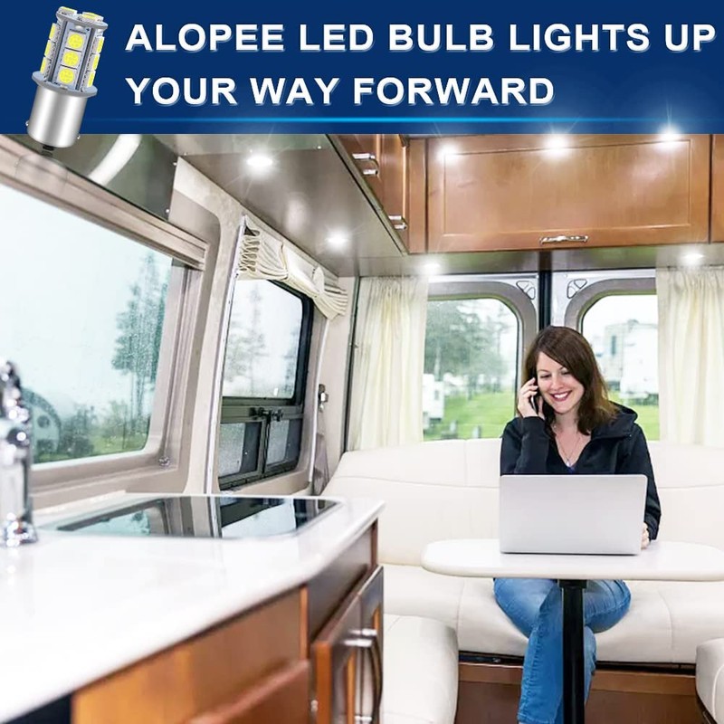 Alopee 12 Pack 1156 LED Bulb White 1141 LED Bulbs